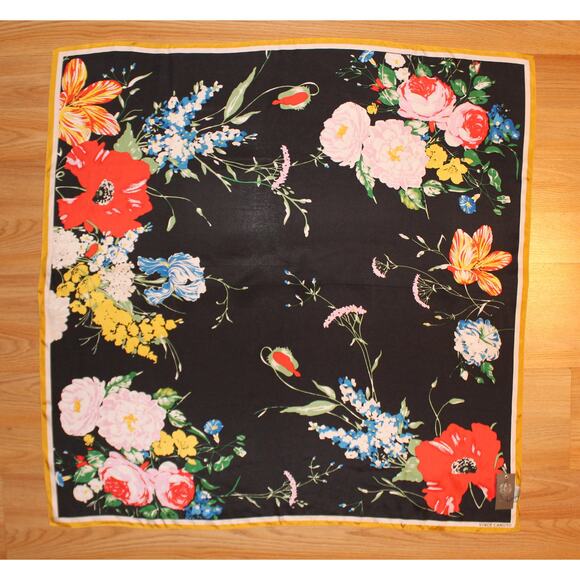 Vince Camuto Jadore Les Fleurs 36" Square Scarf 54% Silk / 46% Modal  #VC2553 - Picture 2 of 2